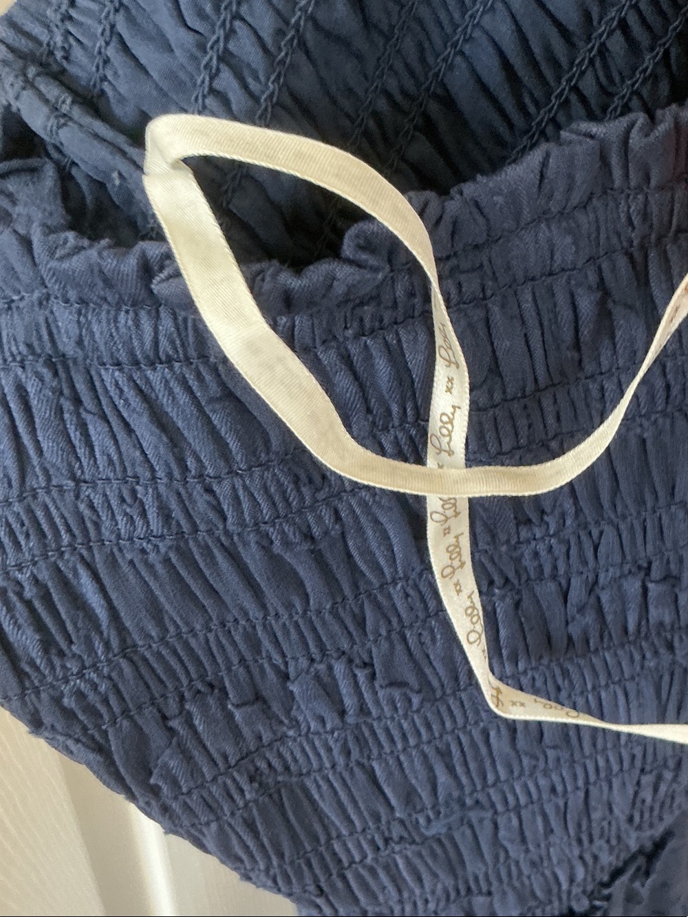 Lilly Pulitzer Navy Smocked Tiered Maxi Dress with Ruffled Straps - Picture 3 of 6